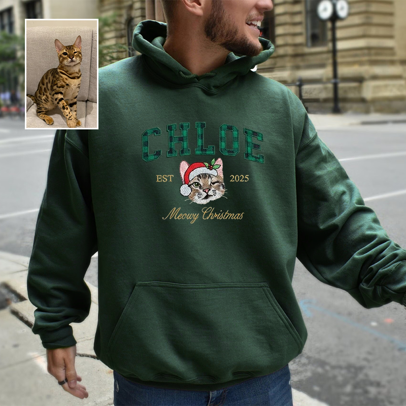 (Man's)Personalized pet photo embroidered fashion patch sweatshirt