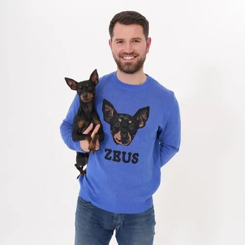 Personalized Pet Portrait Oversized Cozy Knit Sweater