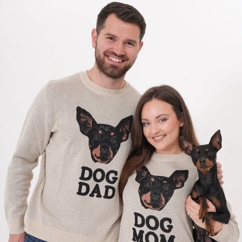 Personalized Pet Portrait Oversized Cozy Knit Sweater