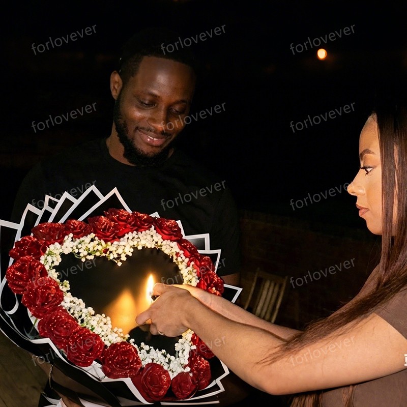 Will You Be My GF-Glitter Rose Profess Bouquet