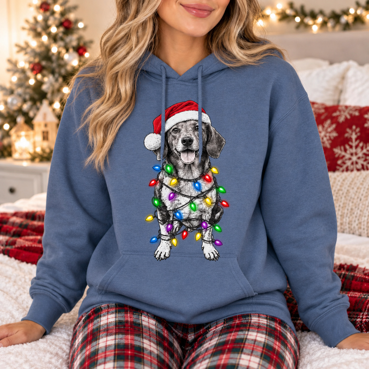 Custom Pet Photo Christmas Sweatshirt, Personalized Holiday Crewneck, Christmas Gift for Pet Lovers