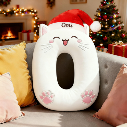 Personalized Pet Lover Letter Christmas Pillow with Custom Name Design Graphic 3D Print