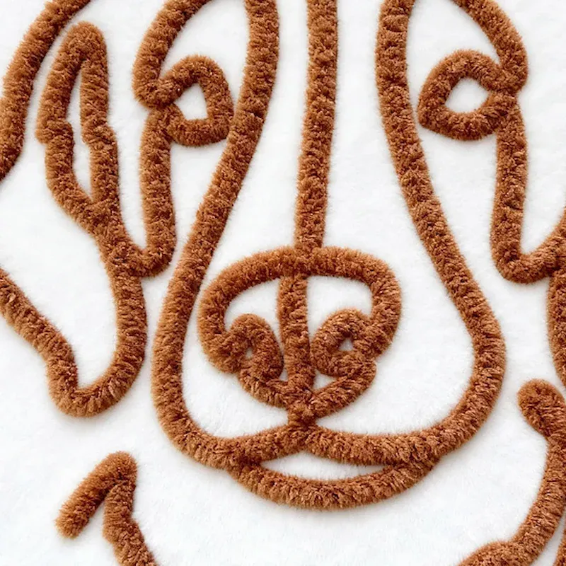 Custom Chenille Yarn Embroidered Pet Sweatshirt, Embroidered Pet Portrait, Gift For Dog Dad/Mom