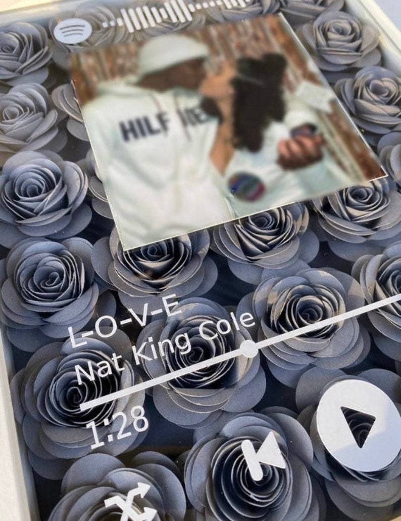 Personalized WHITE Shadow Box, White frame Music Shadow Box-forlovever