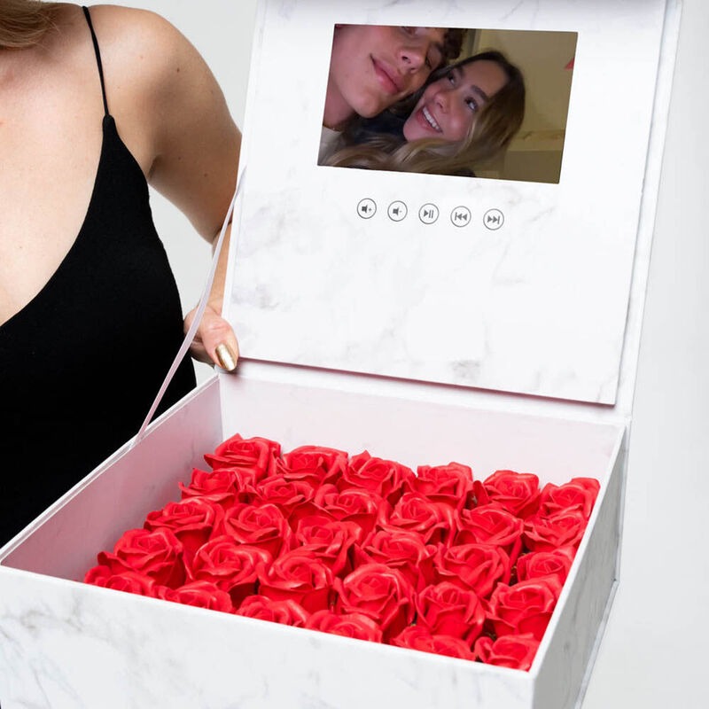 Video Rose Box Romantic Valentine's Day Gift for Girlfriend-forlovever