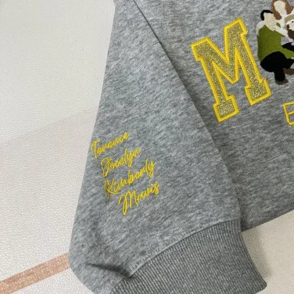 Personalized MOM Embroidered Family Photo Glitter T-shirt Sweatshirt