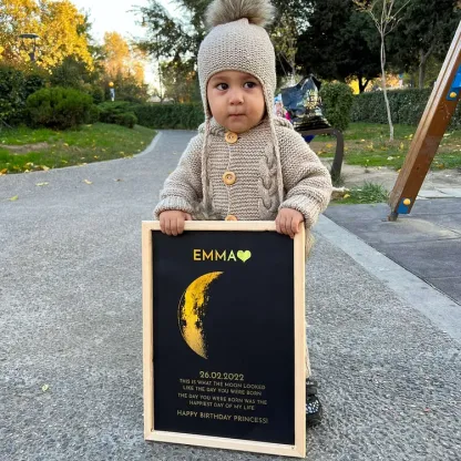 50%OFF🌔CUSTOM COUPLE ART FRAME/ REAL MOON PHASE - FOR MEMORY GIFT