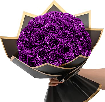 🎄💕Glitter Rose Bouquet💕Couple Glitter Everlasting Rose Bouquet (Nev