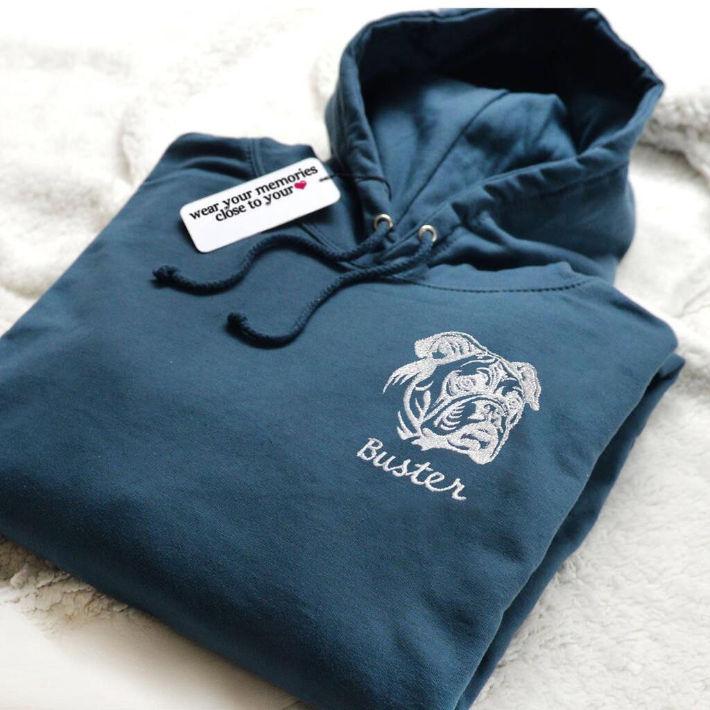 Custom Embroidered Pet Face Sweatshirt,wear your memories close to you-forlovever