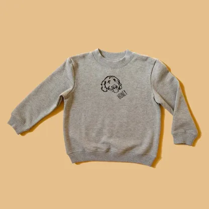 Custom Pet Portrait Kids Sweatshirt