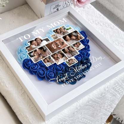 Forget Mother's Day I Love You Every Day - Personalized Flower Shadow Box-forlovever