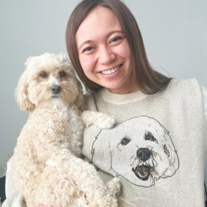 Personalized Pet Portrait Oversized Cozy Knit Sweater