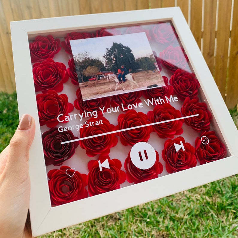 Personalisierte Music Album Cover, Rose Song Frame-forlovever
