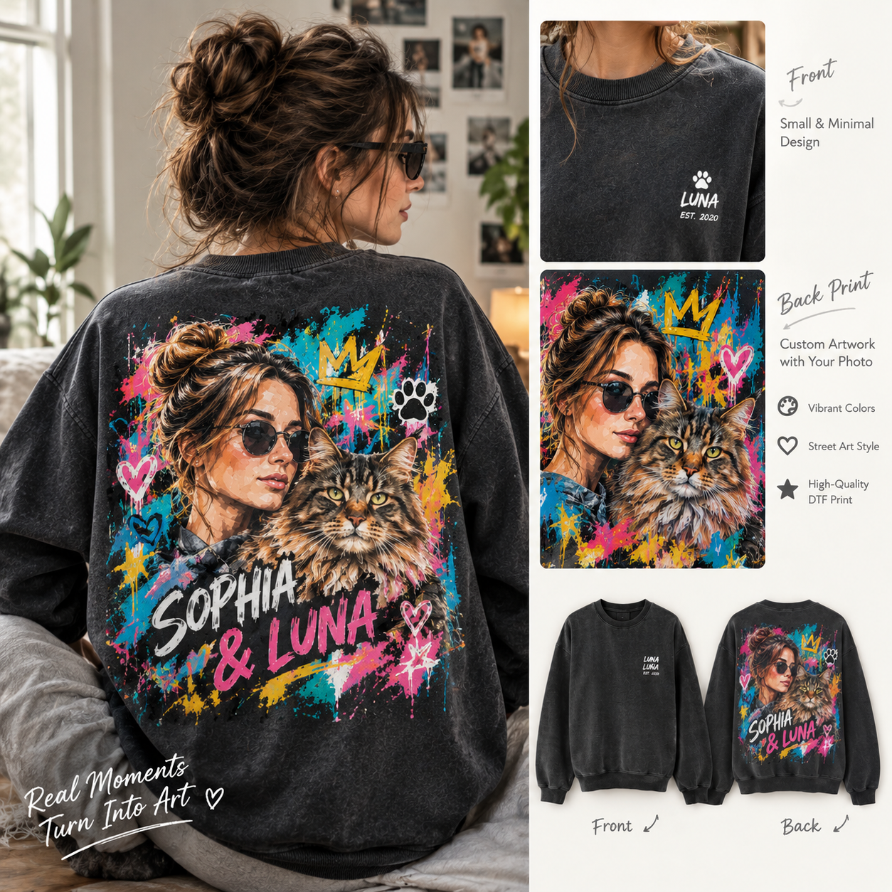 Custom Pet Portrait – Urban Graffiti Pop Art Style Graffiti-Style Custom Pet Portrait
