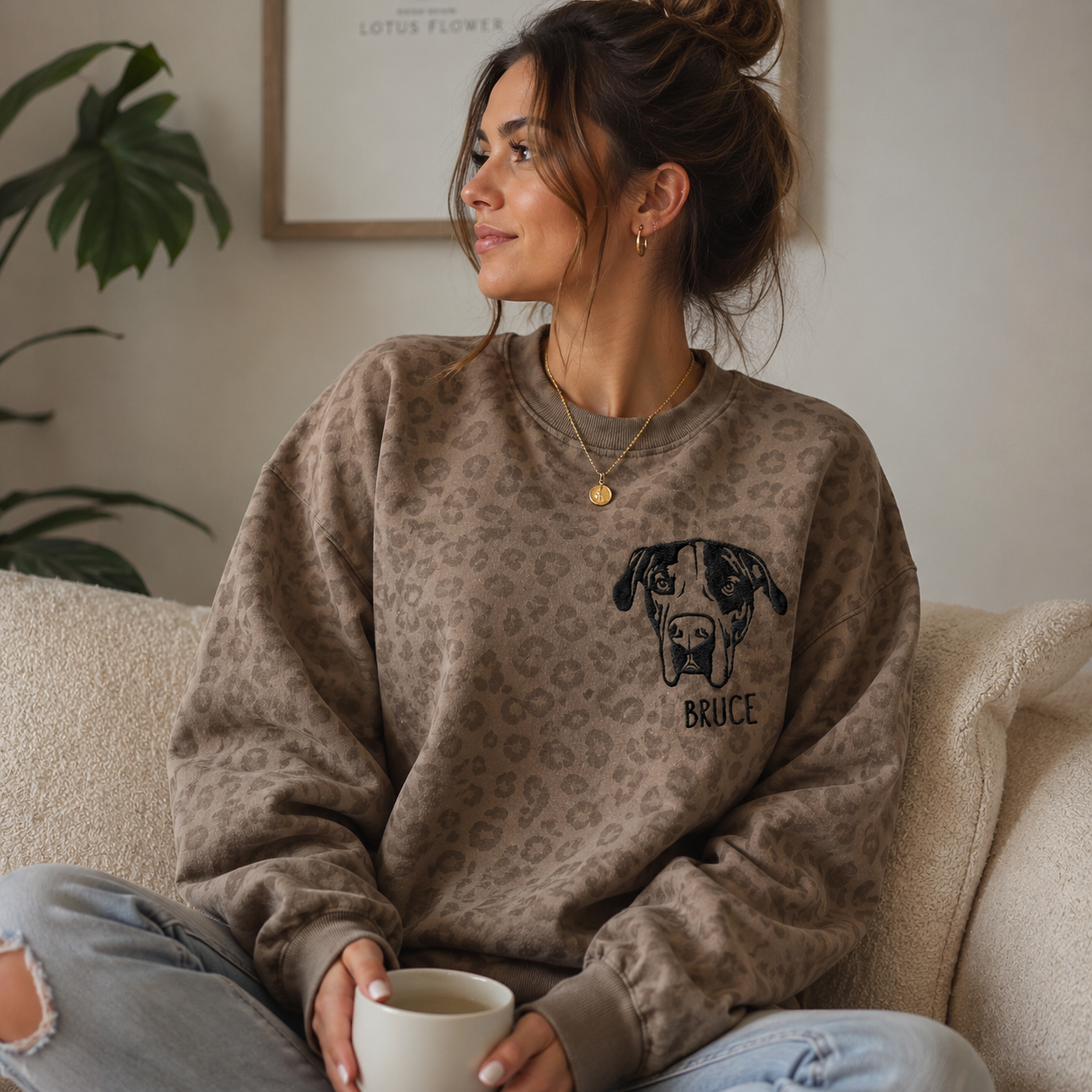[Copy]Custom Embroidered Pet Face Hoodie, Tee, Sweatshirt