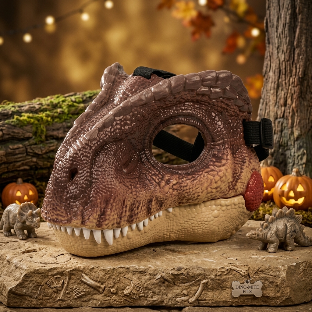 Realistic Dinosaur Dog Mask, Funny T-Rex Pet Costume, Halloween Dog Mask