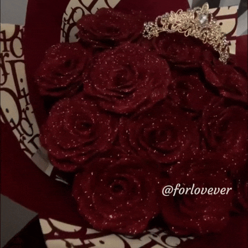 Red Glitter Rose Bouquet-Couple Glitter Everlasting Rose Bouquet (Never Wither)