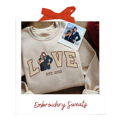 Couple Embroidered Sweats