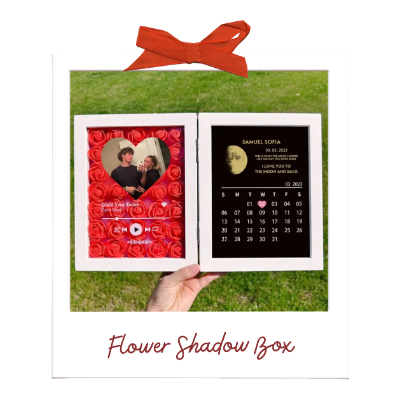 Couple Folding Flower Shadow Box