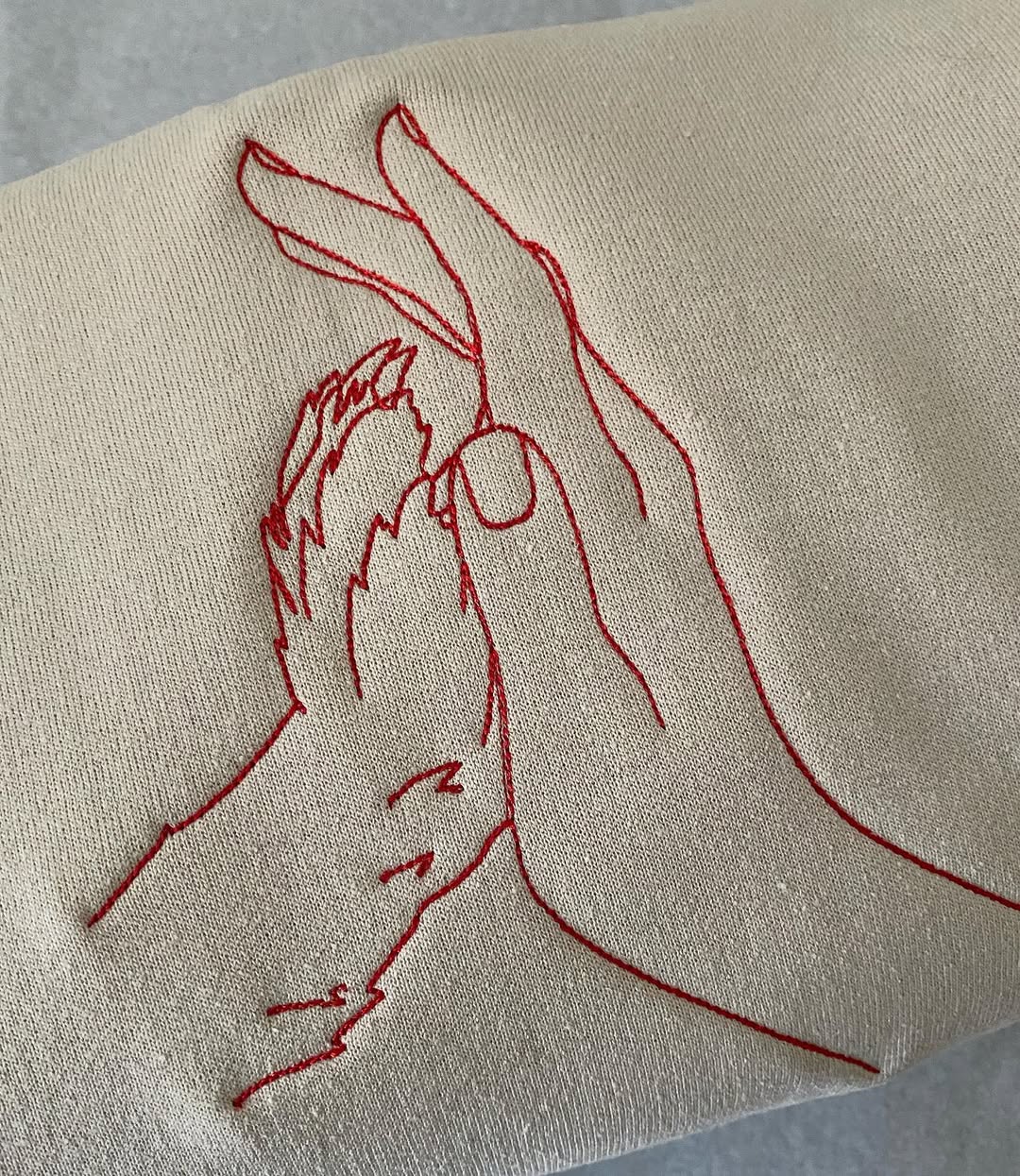 Pet Paw Silhouette Embroidery, High Five Love-forlovever