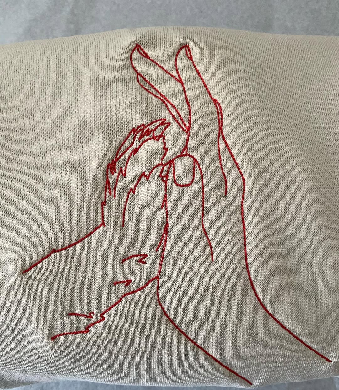 Pet Paw Silhouette Embroidery, High Five Love-forlovever