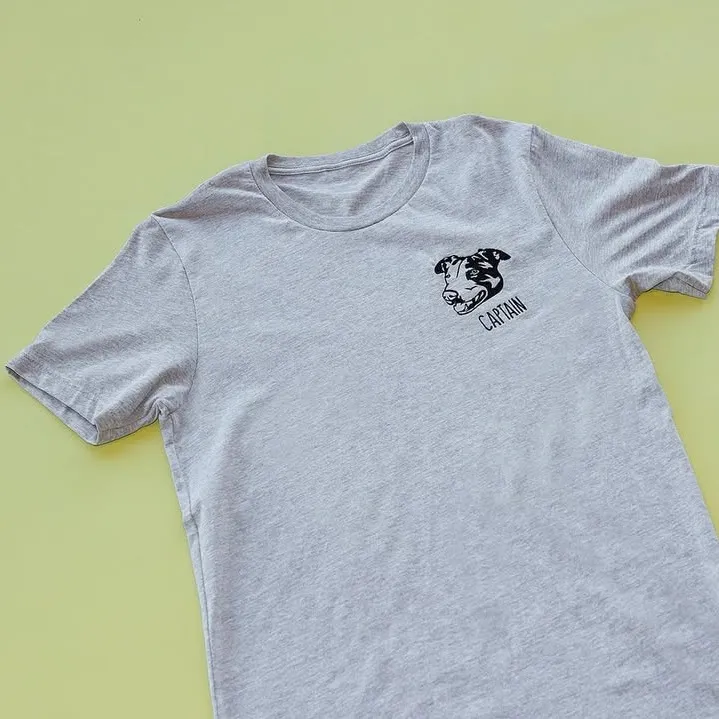 Custom Embroidered Pet Face T-shirt, Sweatshirt, Hoodie