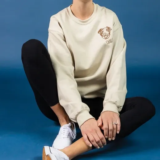 Custom Embroidered Pet Face Sweatshirt,Tee,Hoodie