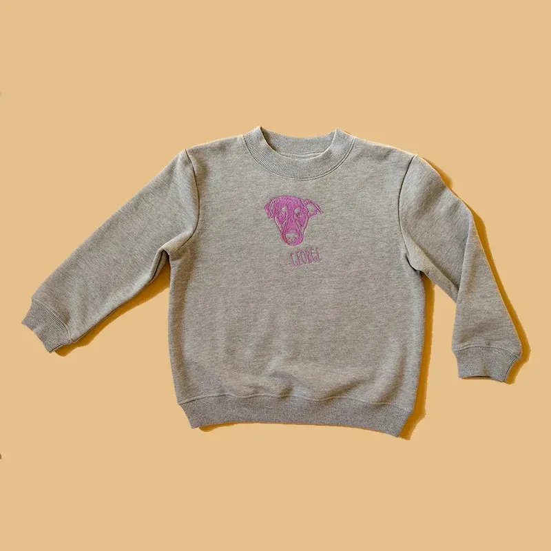 Custom Pet Portrait Kids Sweatshirt