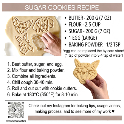 Custom Pet Portrait Cookie Cutter, Personalized Dog & Cat Cookie Mold, Unique Gift for Pet Lovers
