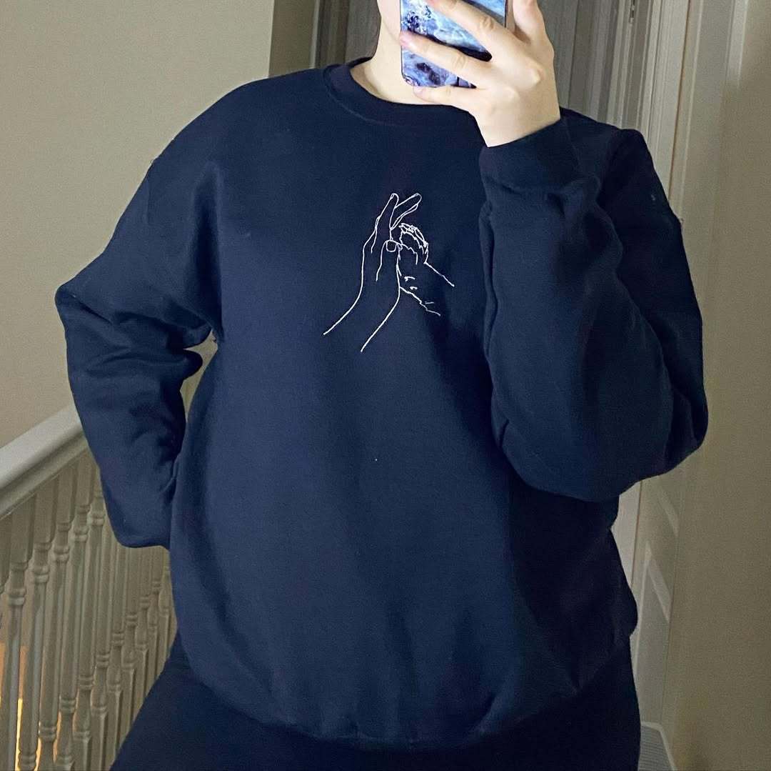 Pet Paw Silhouette Embroidery, High Five Love-forlovever