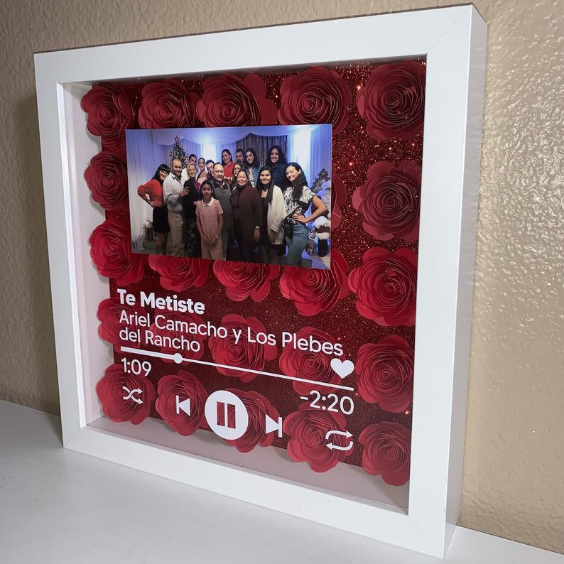 Personalisierte Music Album Cover, Rose Song Frame-forlovever