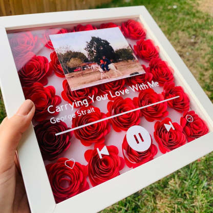 Personalisierte Music Album Cover, Rose Song Frame-forlovever