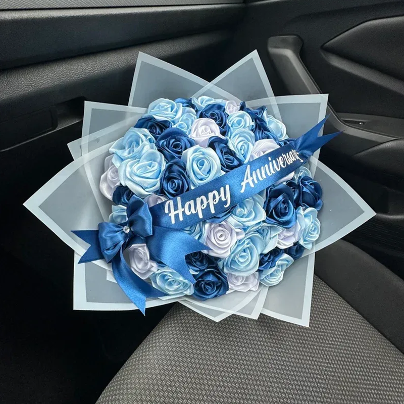 Eternal Roses - HandMade From Satin Ribbon(Never Wither)-forlovever