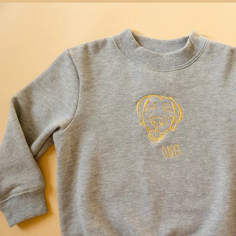 Custom Pet Portrait Kids Sweatshirt