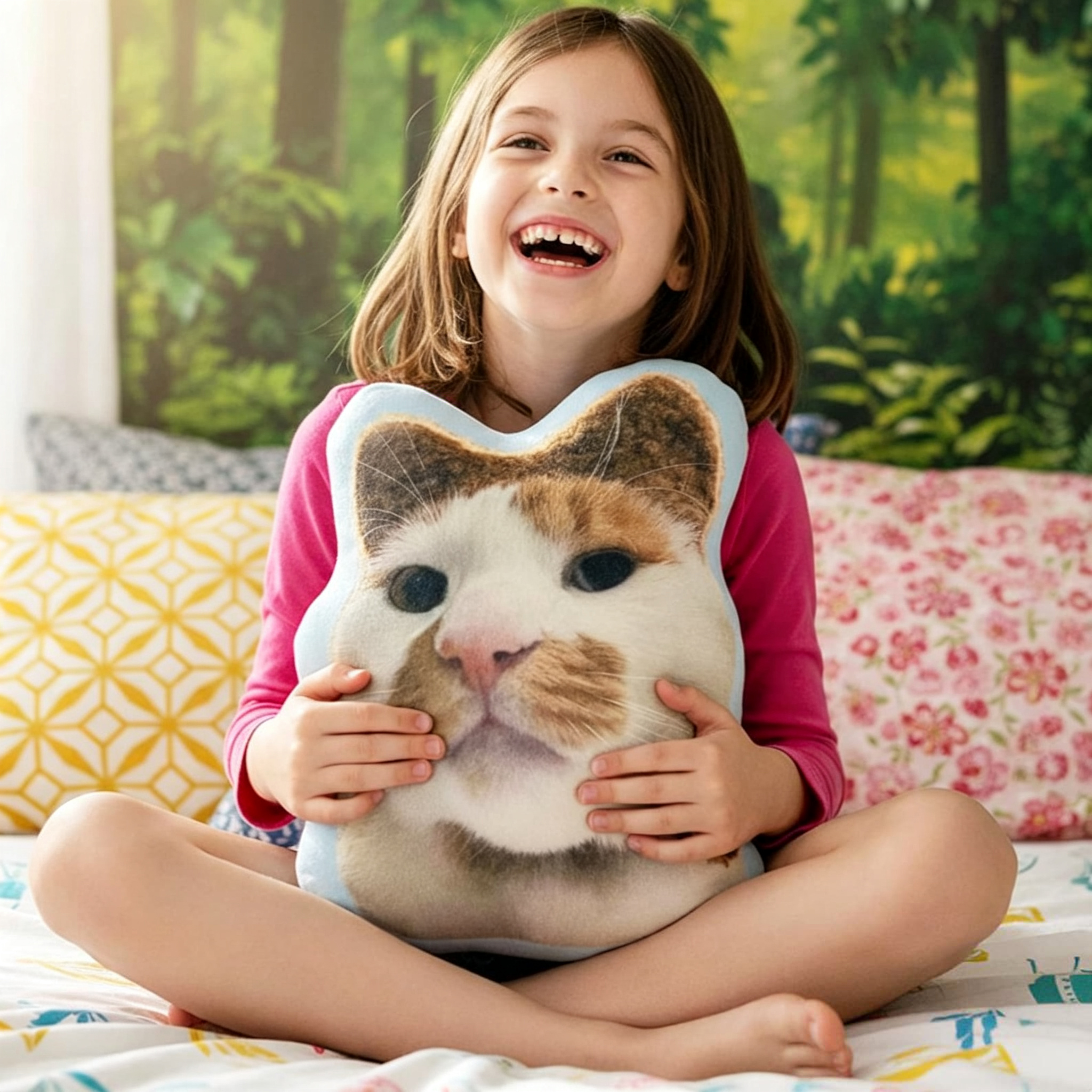 Personalized Pet Pillow from Photo, Custom Dog & Cat Portrait Cushion, Pet Memorial Gift