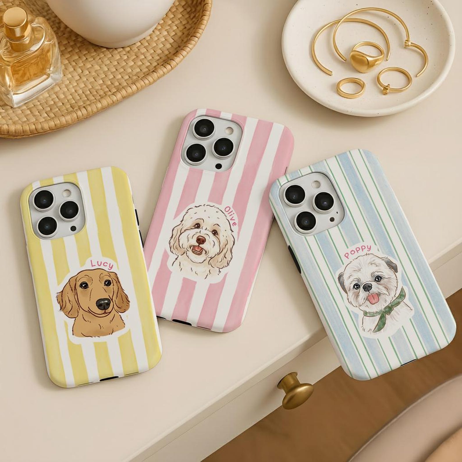 Custom Pet Portrait Phone Case, Personalized Dog & Cat Phone Case from Photo, Pet Lover Gift