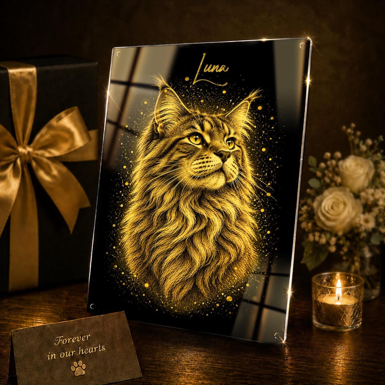 Personalized Pet Memorial Frame, Custom Pet Photo Keepsake, Pet Sympathy Gift, Dog & Cat Remembrance Gift, Unique Gift for Pet Lovers