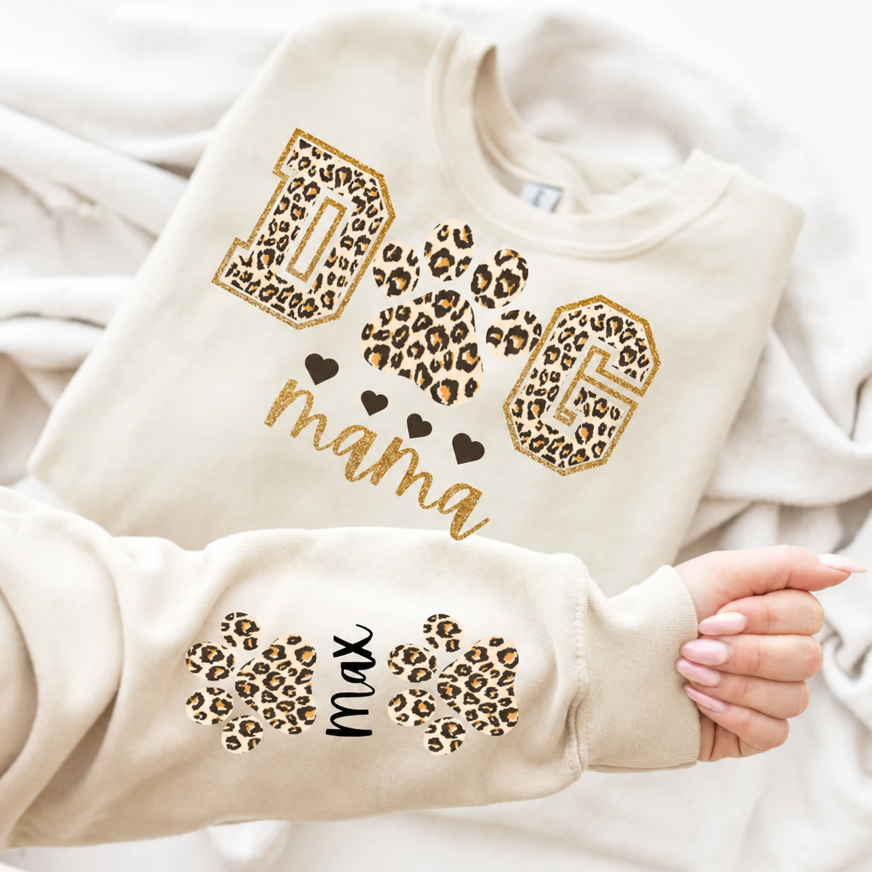Custom Sequin Pet Portrait Shirt, Personalized Dog Mom T-Shirt, Sparkly Name Tee, Custom Dog Lover Gift, Pet Mom Apparel