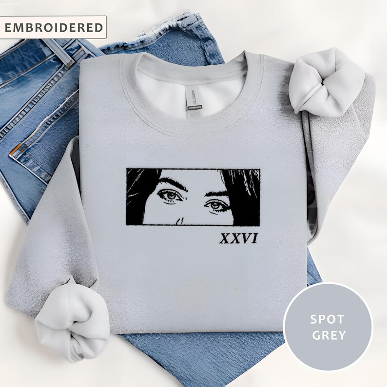 Personalized Embroidered Sweatshirts With Your Lover's Eyes Couple Hoodies