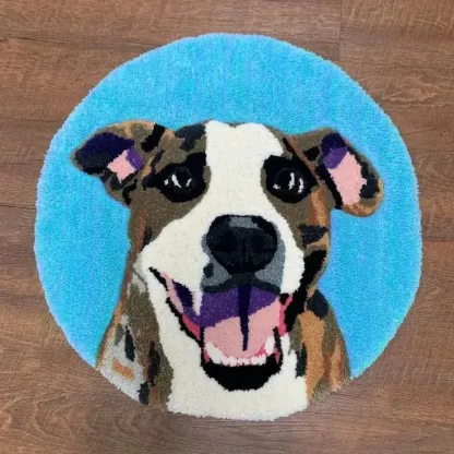 CUSTOM Pet Portrait Rug Handmade Rug Tufted Rug