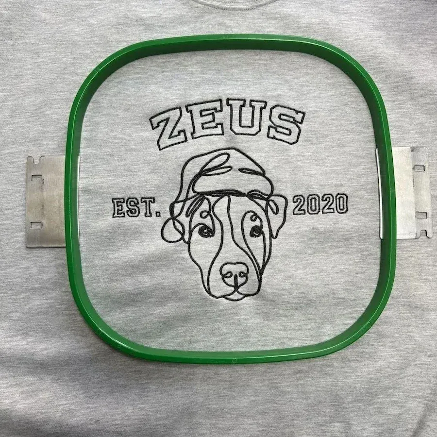 Custom Embroidered Pet Silhouette Christmas Sweatshirts, Perfect Christmas Gift For Pet Lovers