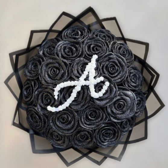 Custom Letter Glitter Rose Bouquet Couple Glitter Everlasting Rose Bouquet (Never Wither)