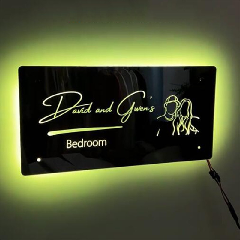 Christmas Special Off | Personalized Outline Couple Photo Mirror Light