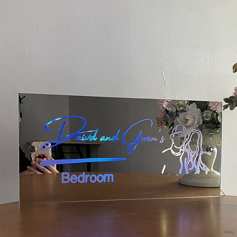 Christmas Special Off | Personalized Outline Couple Photo Mirror Light