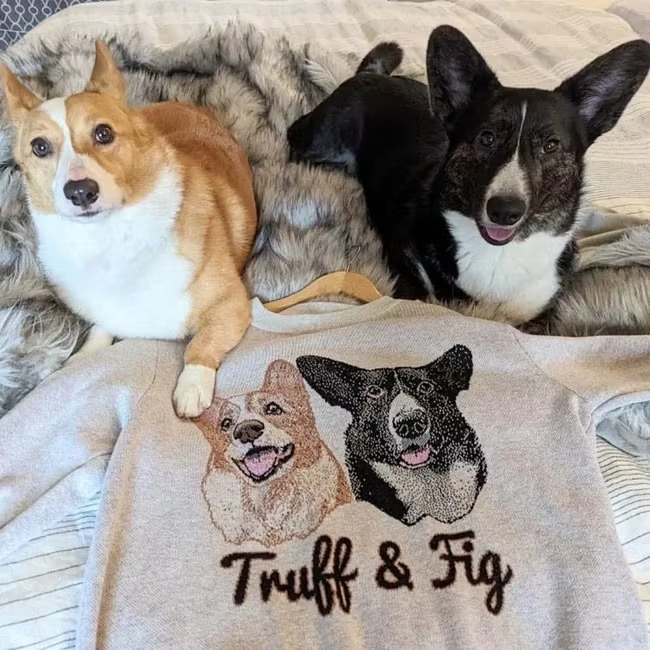 Personalized Pet Portrait Oversized Cozy Knit Sweater
