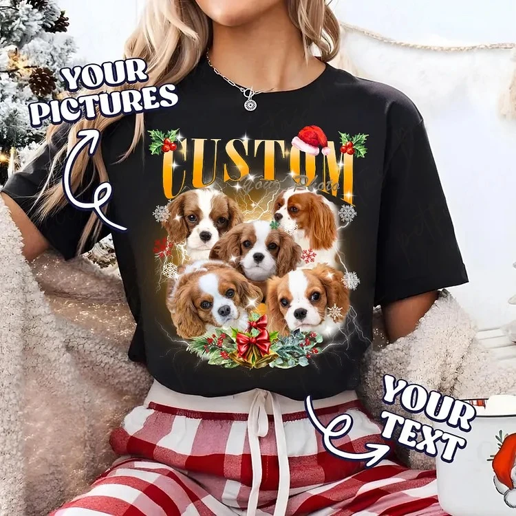 Custom Pet Photo Retro Vintage T-shirt, Sweatshirt, Hoodie-forlovever