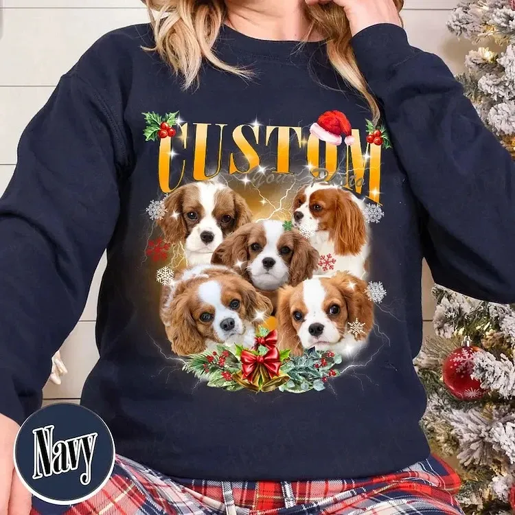 Custom Pet Photo Retro Vintage T-shirt, Sweatshirt, Hoodie-forlovever