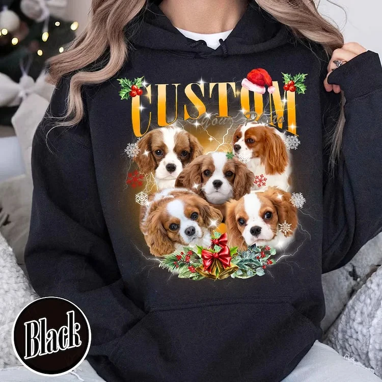 Custom Pet Photo Retro Vintage T-shirt, Sweatshirt, Hoodie-forlovever