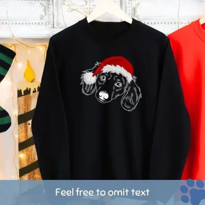 Custom Pet Photo Hand-drawn Outline Christmas Sweatshirt, Hoodie, T-Shirt-forlovever