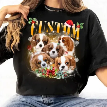 Custom Pet Photo Retro Vintage T-shirt, Sweatshirt, Hoodie-forlovever